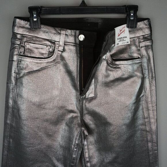 New Joe's Jeans Hi (rise) Honey Curvy Coated Bootcut Jeans in Gunmetal size 29 - Picture 13 of 16